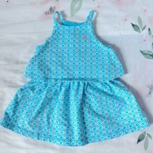 EUC Nautica teal baby dress size 12 months